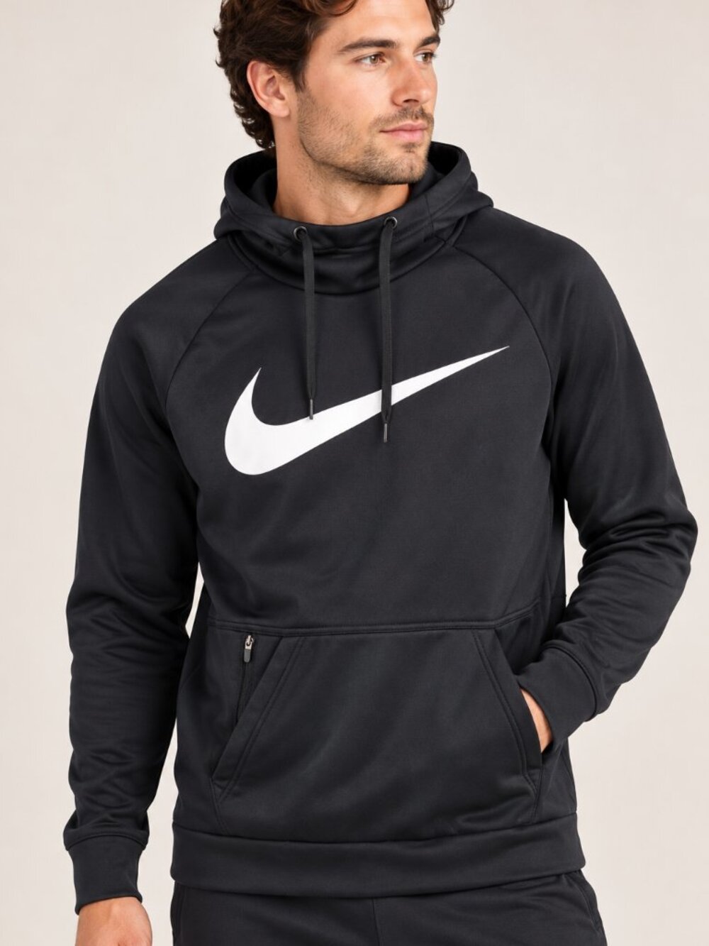 Nike Therma-FIT Swoosh Pullover Hoodie Black Men’s Size S CU6238-010